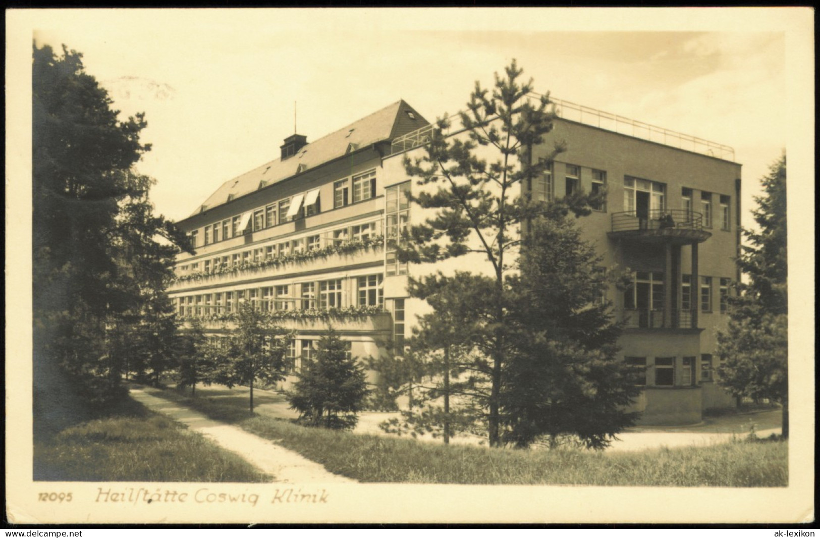 Ansichtskarte Coswig (Sachsen) Klinik 1953 - Coswig