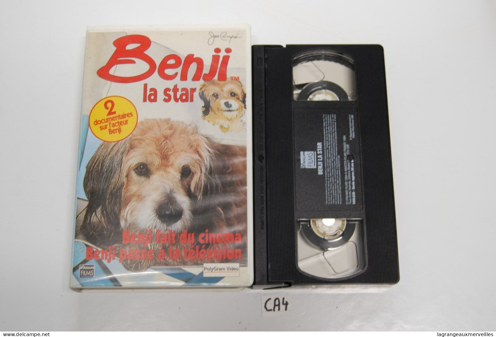 CA4 CASSETTE VIDEO VHS BENJI LA STAR - Dibujos Animados