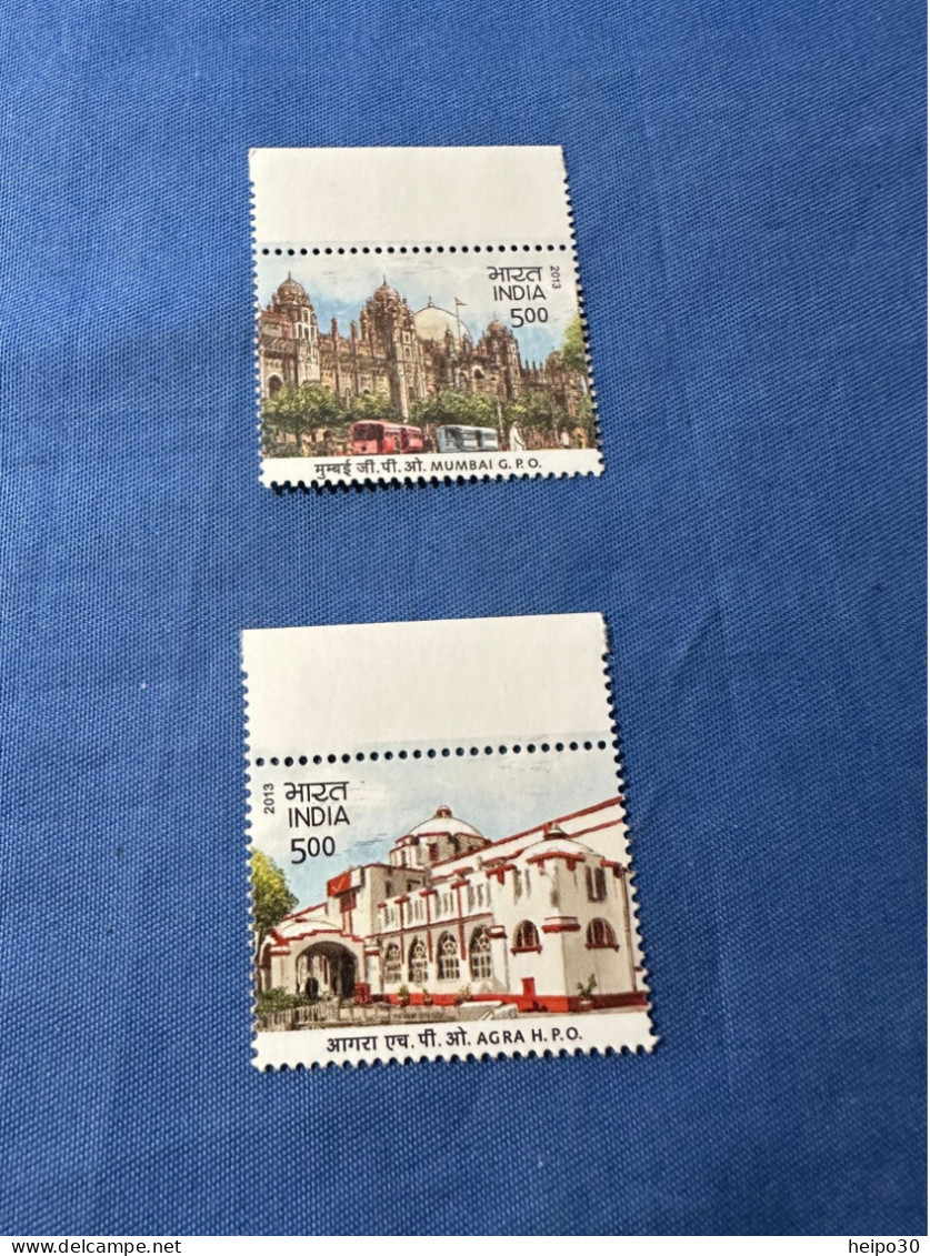 India 2013 Michel 2709+2710 Postämter Von Bombay Und Agra MBH - Unused Stamps