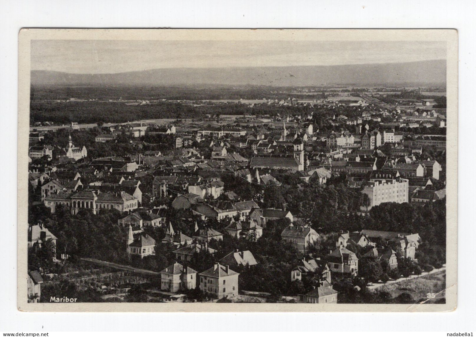 1935. KINGDOM OF YUGOSLAVIA,SLOVENIA,MARIBOR,POSTCARD,USED TO KRNJAJA,BANAT,SERBIA,ROMANIA - Jugoslawien