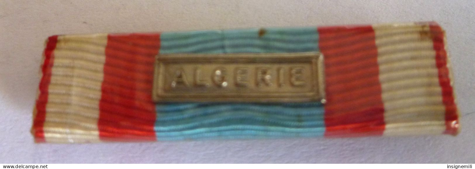 Barrette Médaille Commémorative AFN Avec Agrafe ALGERIE - Plastifiée - Francia