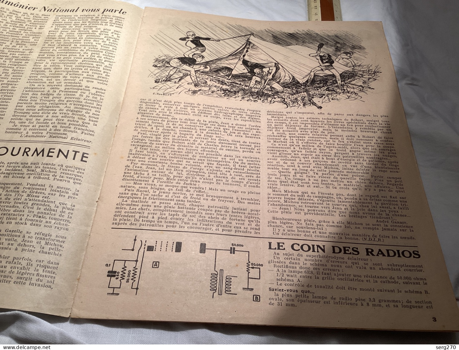 REVUE MENSUELLE - SCOUT 1948  Plongée Sous-marine Avec Un Poulpe Michou Dans La Tourmente - Scoutisme