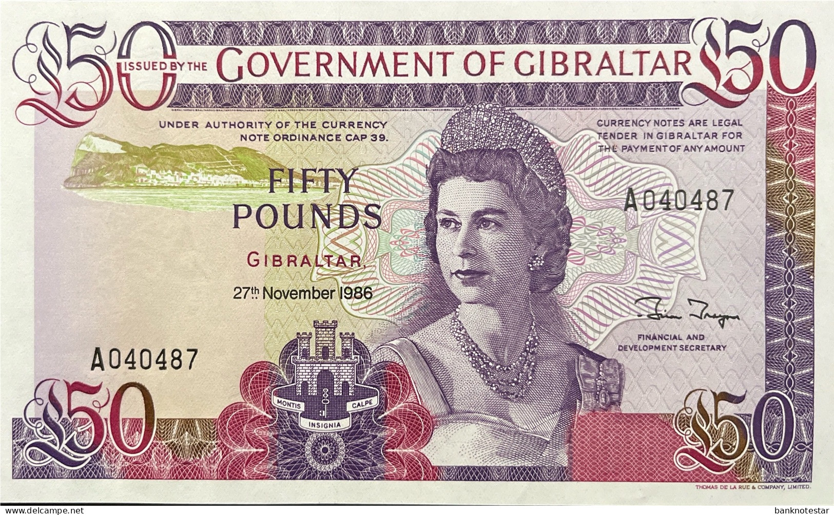 Gibraltar 50 Pounds, P-24 (24.11.1986) - UNC - Gibilterra