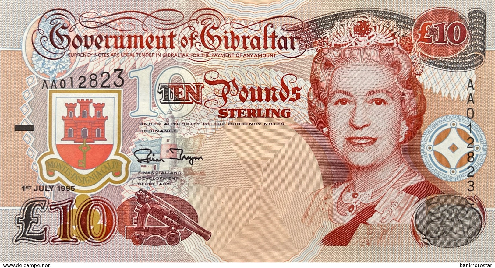 Gibraltar 10 Pounds, P-26 (1.7.1995) - UNC - Gibraltar