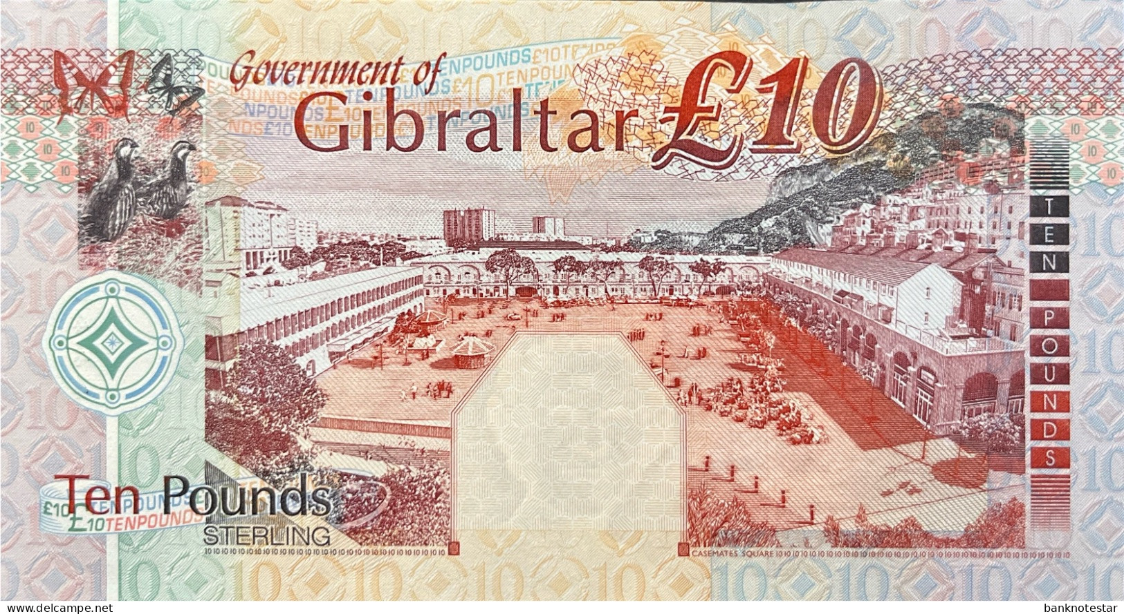 Gibraltar 10 Pounds, P-30 (10.9.2002) - UNC - B004447 - Gibraltar