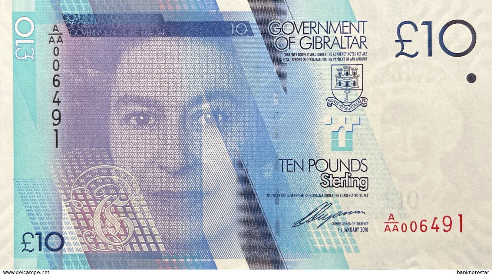 Gibraltar 10 Pounds, P-36 (1.1.2010) - UNC - Gibraltar