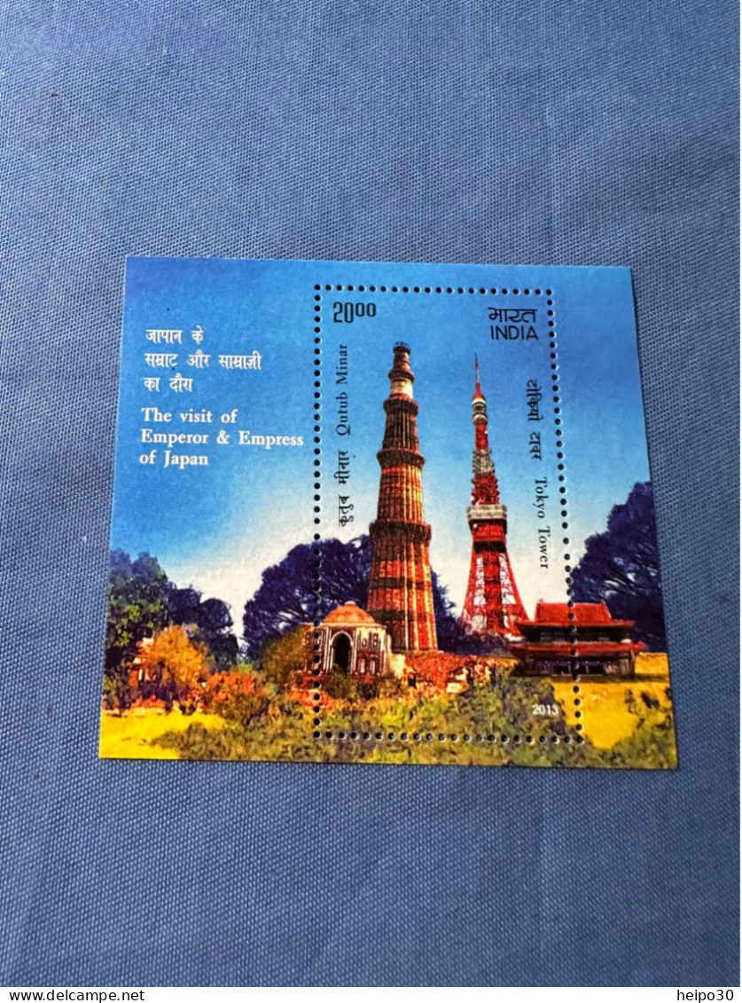 India 2013 Michel Block 121 Besuch Jap. Kaiserpaar MBH - Unused Stamps