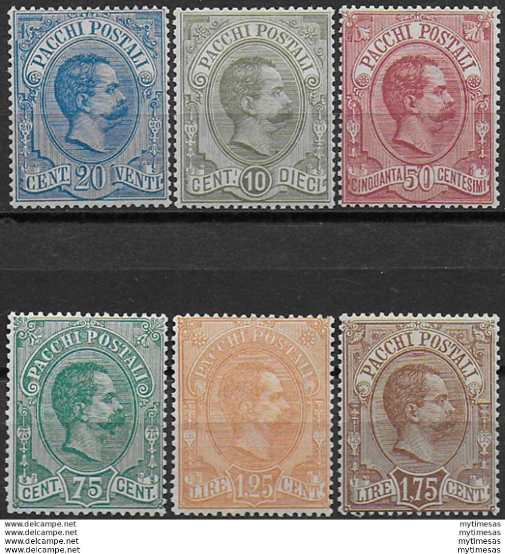 1884-86 Italia Pacchi Postali Bc 6v. MNH Sassone N. 1/6 - Other & Unclassified