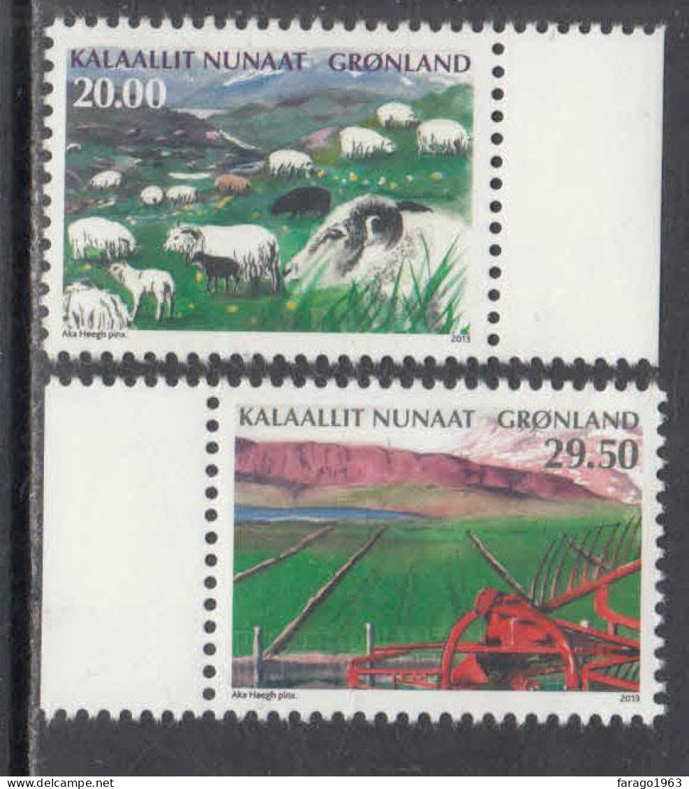 2013 Greenland Agriculture Sheep Complete Set Of 2 MNH @BELOW Face Value - Ungebraucht