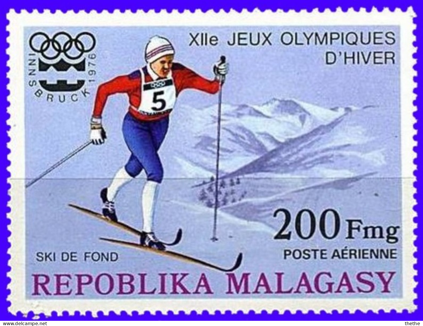 MADAGASCAR - Jeux Olympiques D'hiver 1976 - Innsbruck - Ski De Fond - Sci
