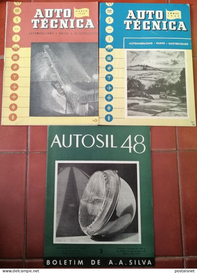 6 Revistas Auto Técnica – Electricidade Rádio Automobilismo + AUTOSIL 48 - Auto/moto