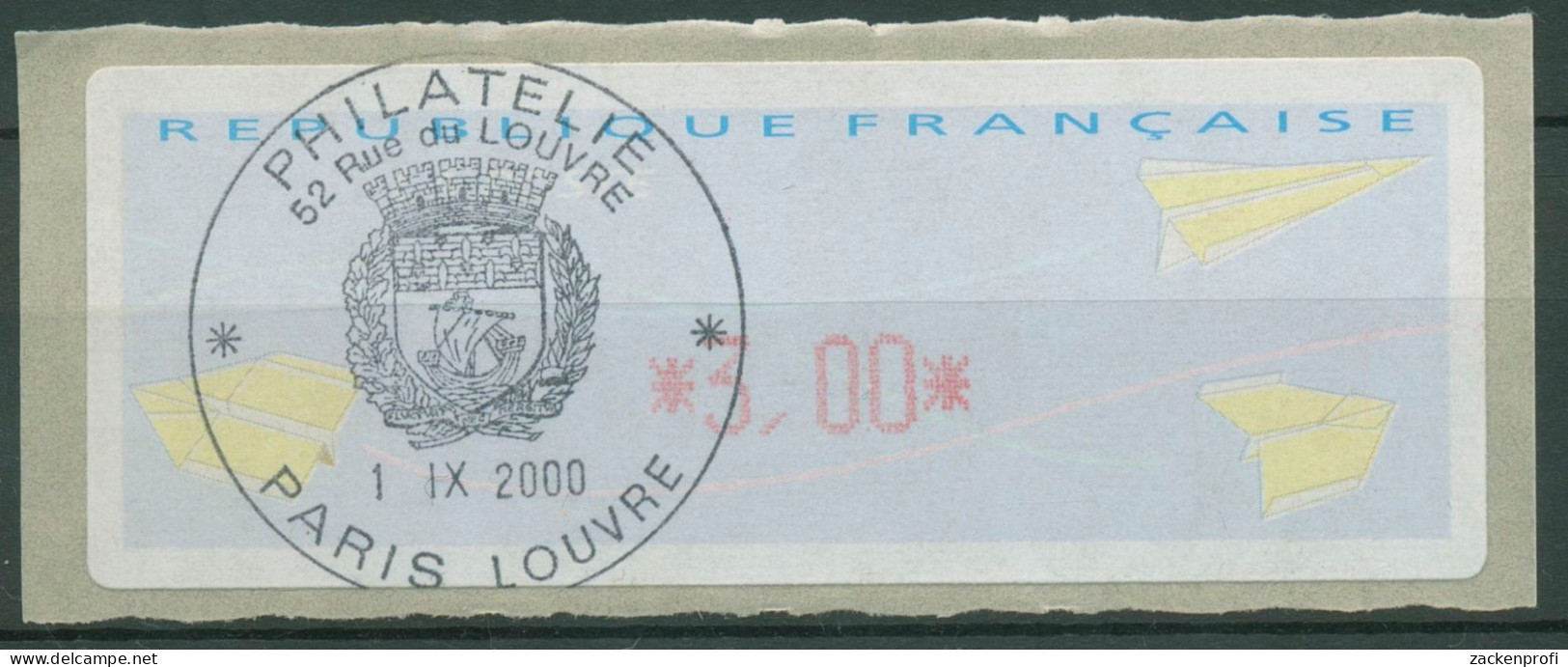 Frankreich 2000 Automatenmarken Papierflieger ATM 17.2 X B Gestempelt - 2000 « Avions En Papier »