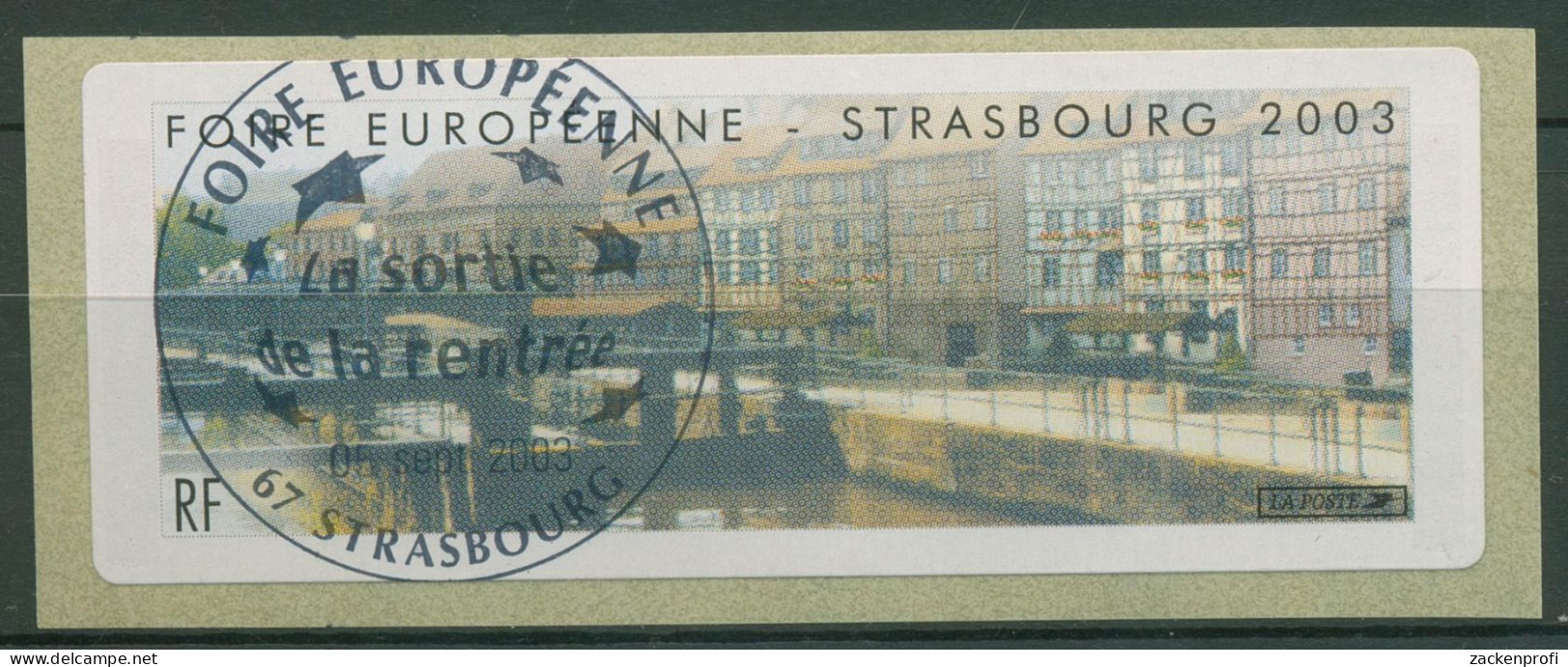 Frankreich 2003 Automatenmarken Europa-Messe Straßburg ATM 30 Gestempelt - 1999-2009 Vignettes Illustrées
