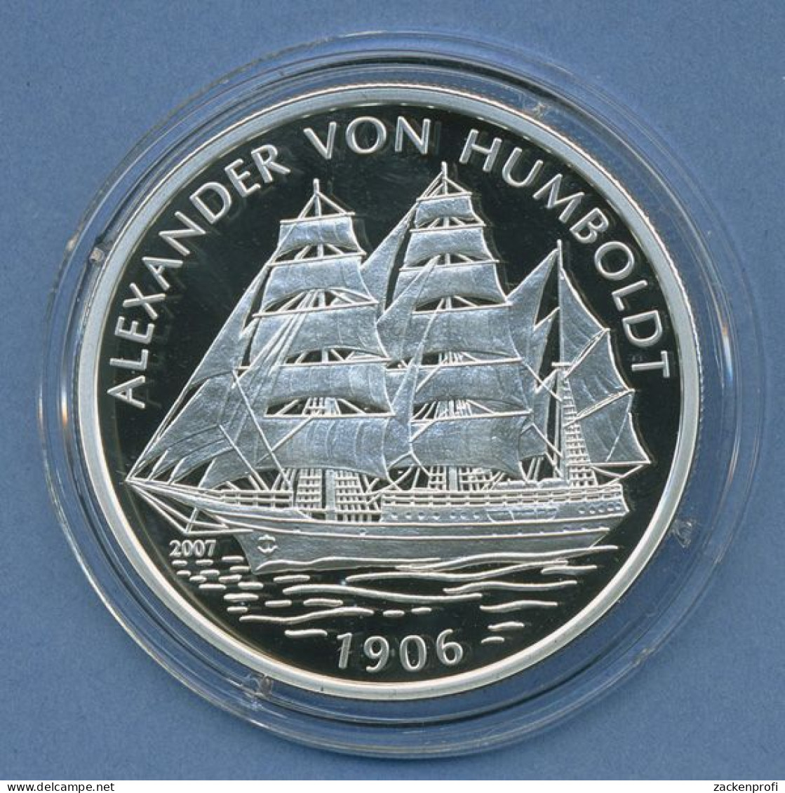 Benin 1000 Francs 2007 A.v.Humboldt Segelschiff, Silber, PP Kapsel (m4734) - Benín