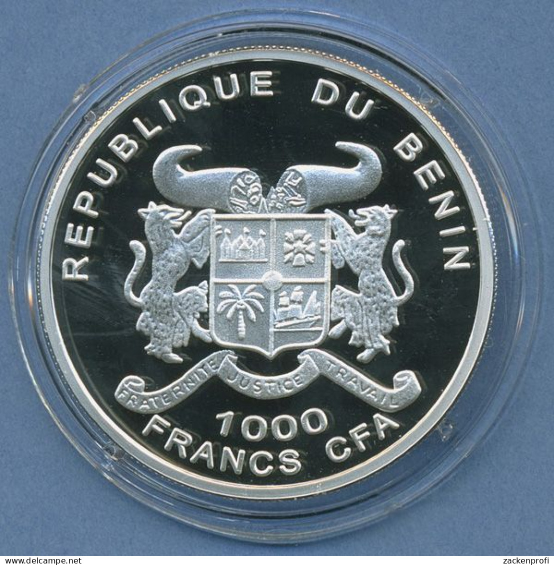 Benin 1000 Francs 2007 A.v.Humboldt Segelschiff, Silber, PP Kapsel (m4734) - Benín