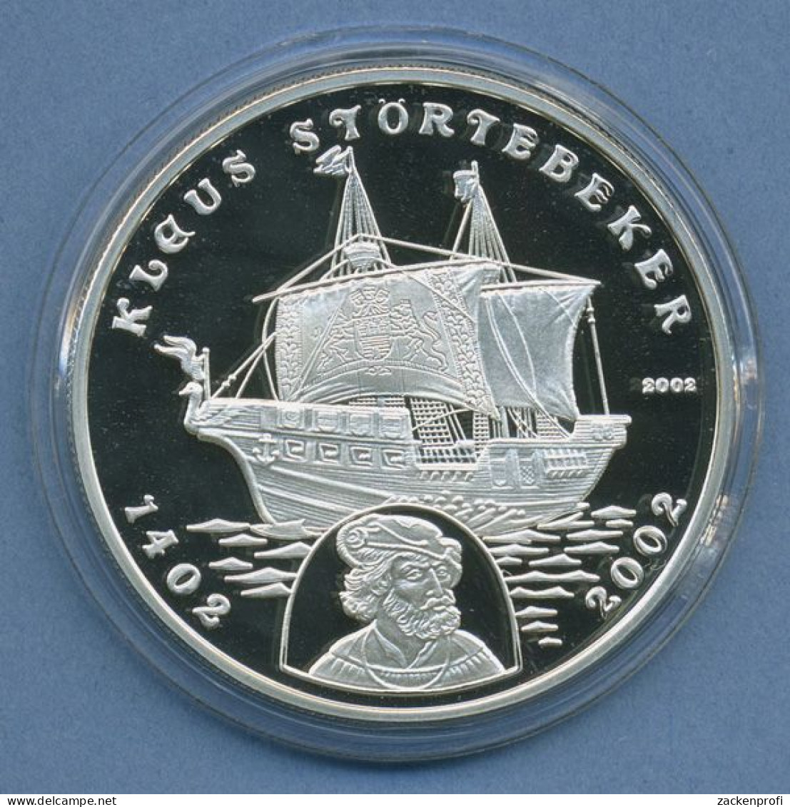 Benin 1000 Francs 2002 Klaus Störtebeker, Silber, KM 62 PP In Kapsel (m4732) - Benín