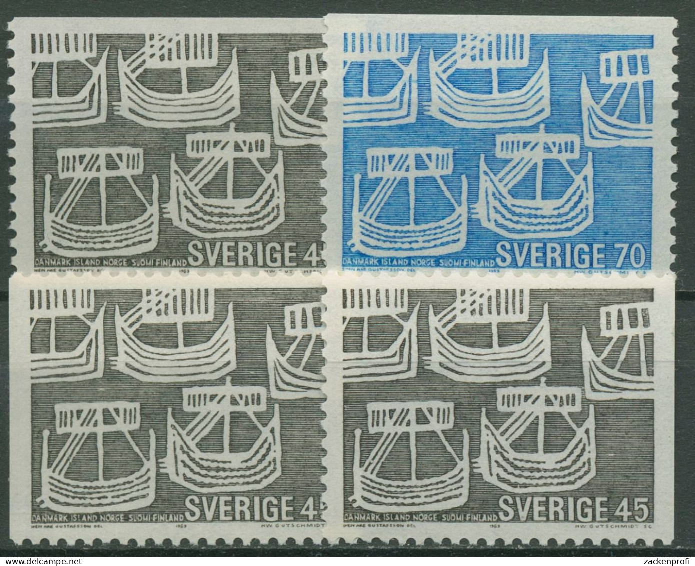 Schweden 1969 NORDEN Postverwaltung Segelboote 629/30 Postfrisch - Unused Stamps