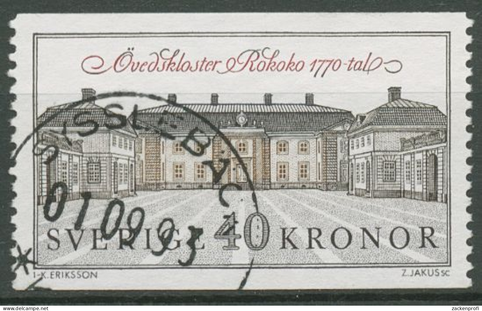 Schweden 1990 Schloss Övedskloster 1629 Gestempelt - Used Stamps