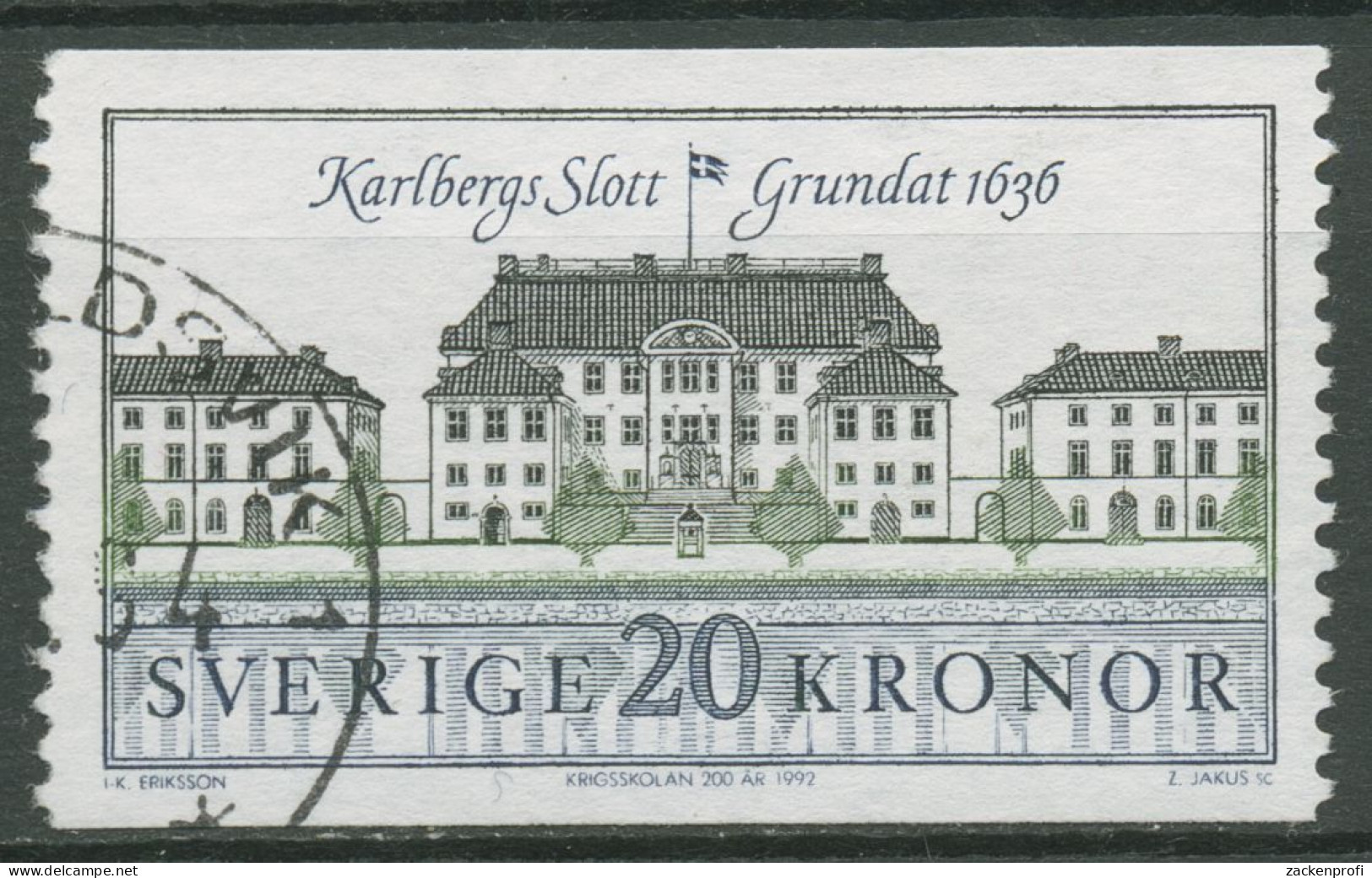 Schweden 1992 Schloss Karlberg 1725 Gestempelt - Oblitérés