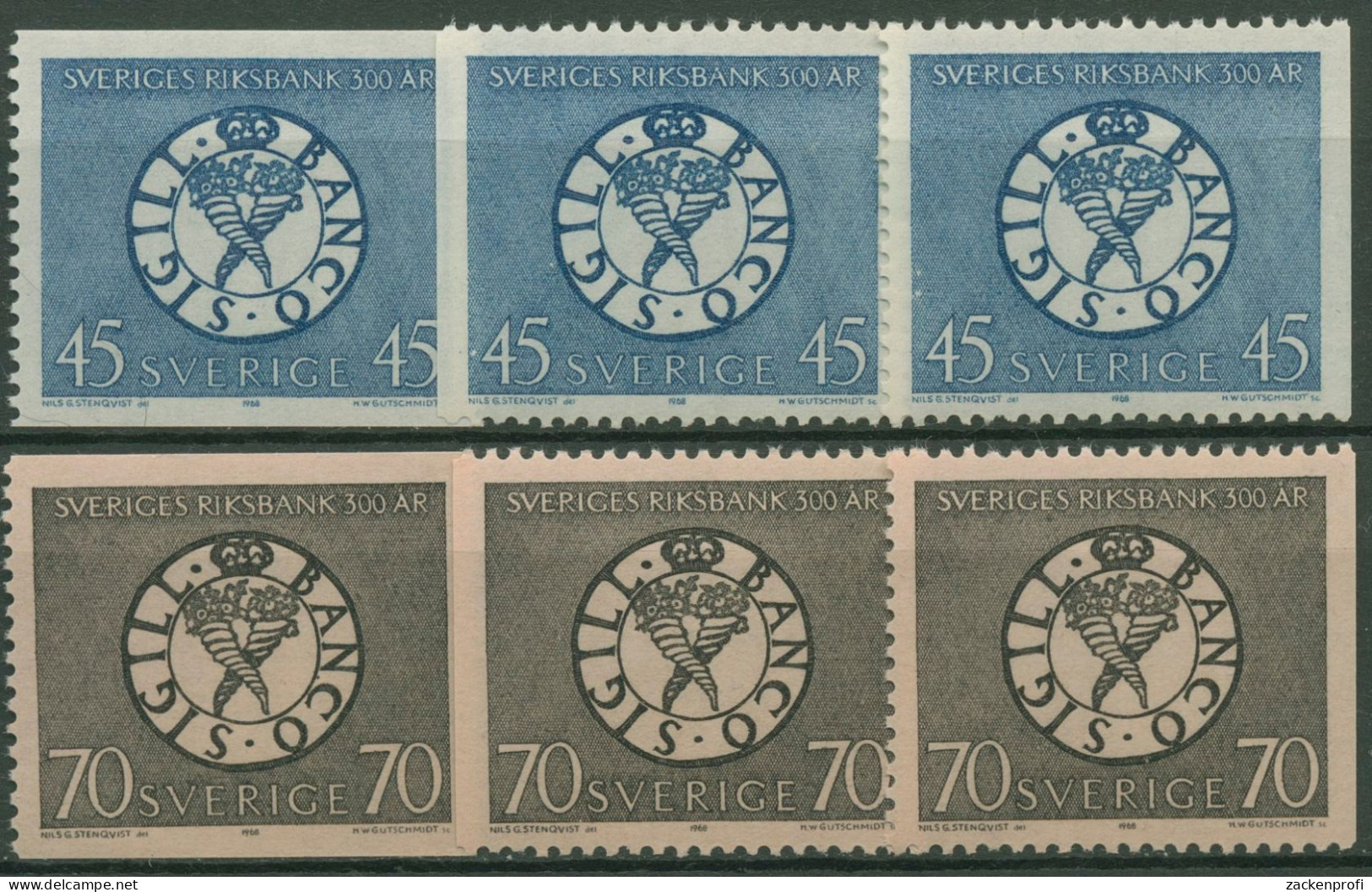 Schweden 1968 Schwedische Reichsbank Siegel 603/04 Postfrisch - Unused Stamps