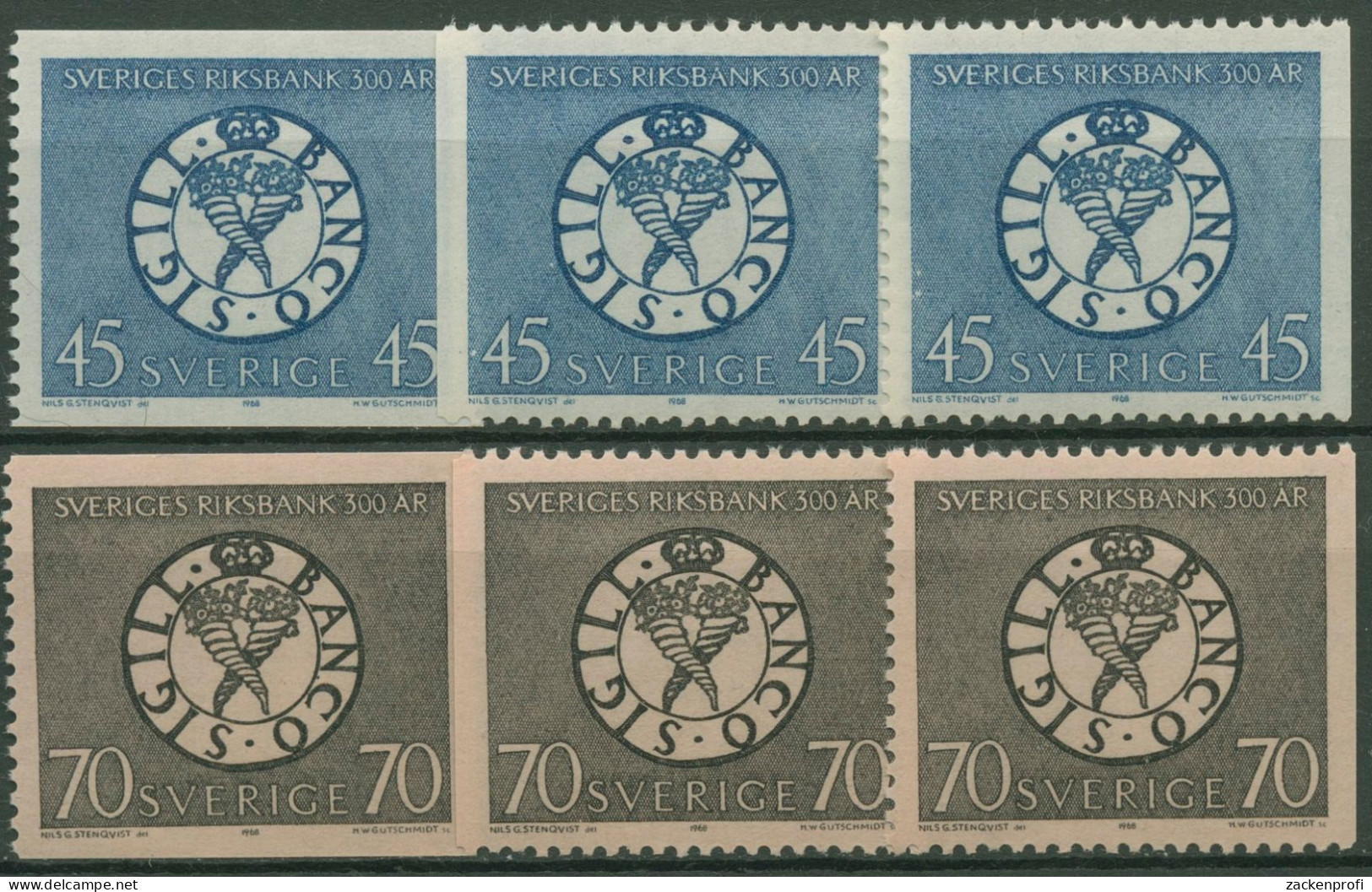Schweden 1968 Schwedische Reichsbank Siegel 603/04 Postfrisch - Nuevos