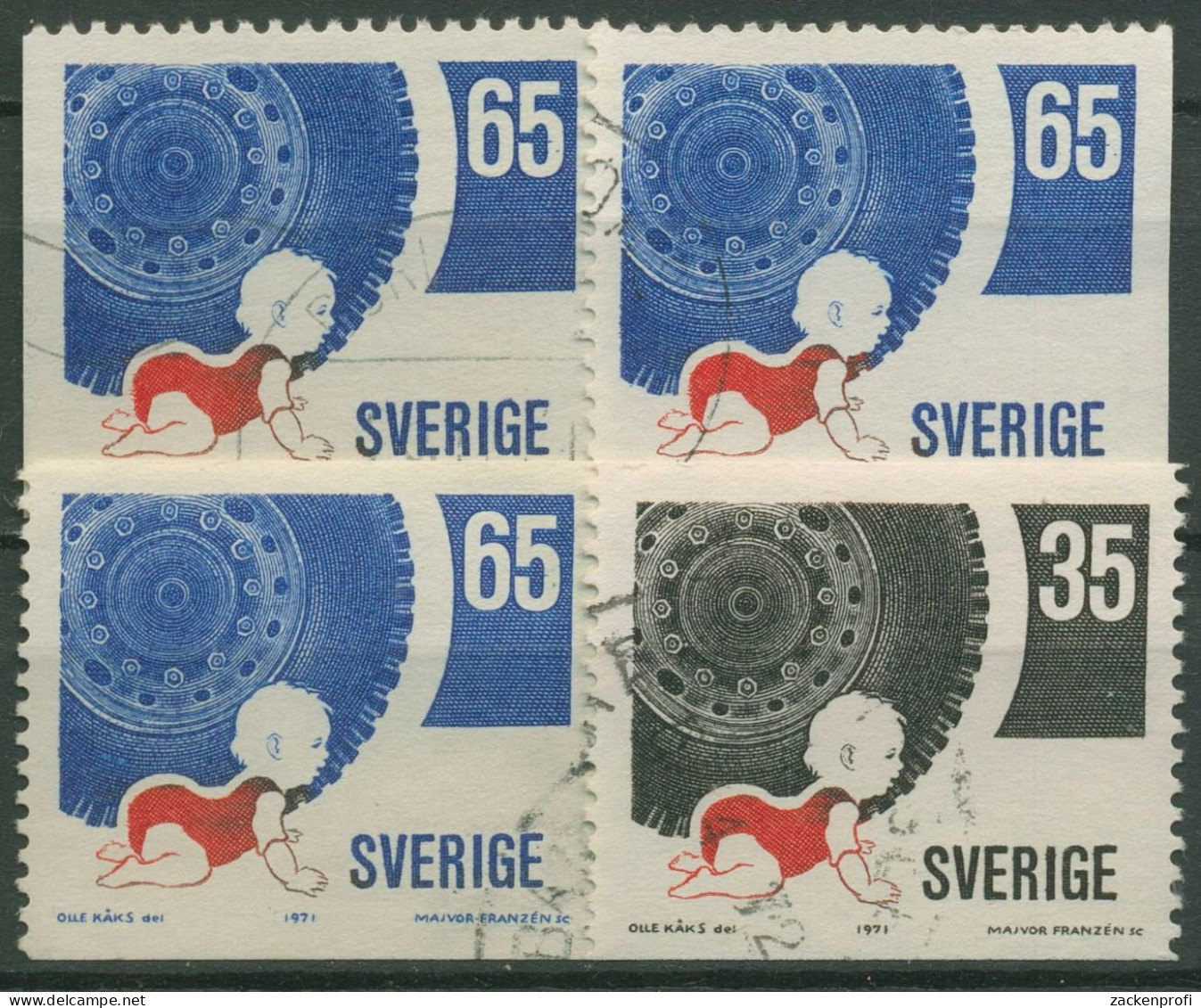 Schweden 1971 Verkehrssicherheit 721/22 Gestempelt - Gebraucht