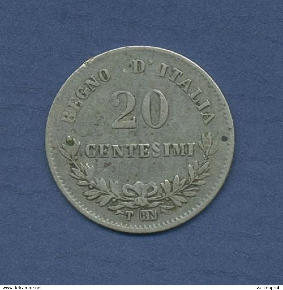 Italien 20 Centesimi 1863 T BN, Vittorio Emanuele II., KM 13.2 Ss (m6077) - 1861-1878 : Victor Emmanuel II