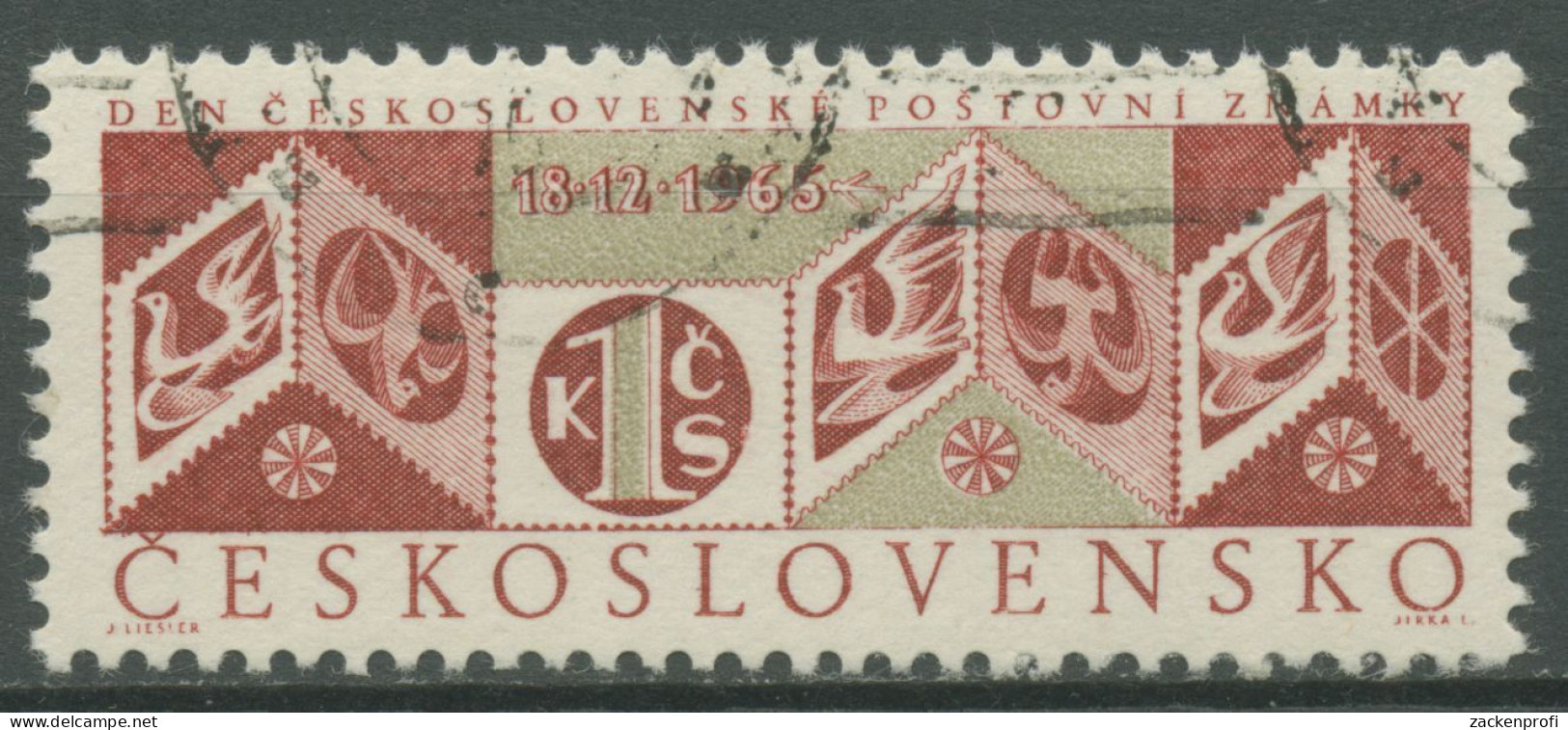 Tschechoslowakei 1965 Tag Der Briefmarke Markenband 1590 Gestempelt - Oblitérés