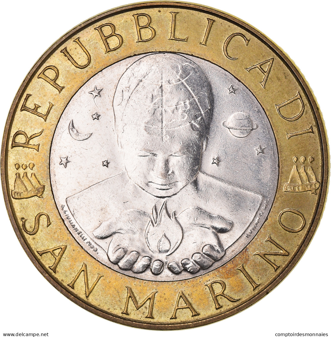 Monnaie, Saint Marin , 1000 Lire, 1998, Rome, TTB, Bimétallique, KM:384 - San Marino