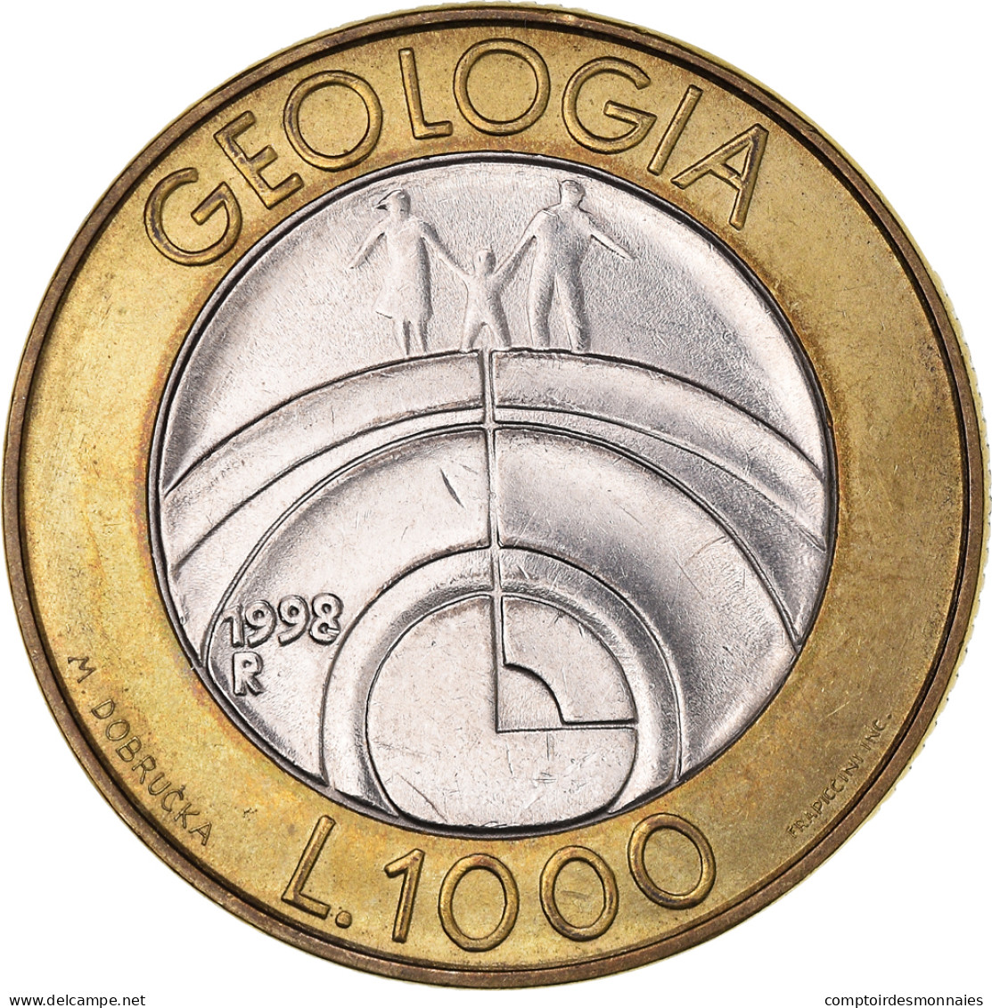 Monnaie, Saint Marin , 1000 Lire, 1998, Rome, TTB, Bimétallique, KM:384 - San Marino