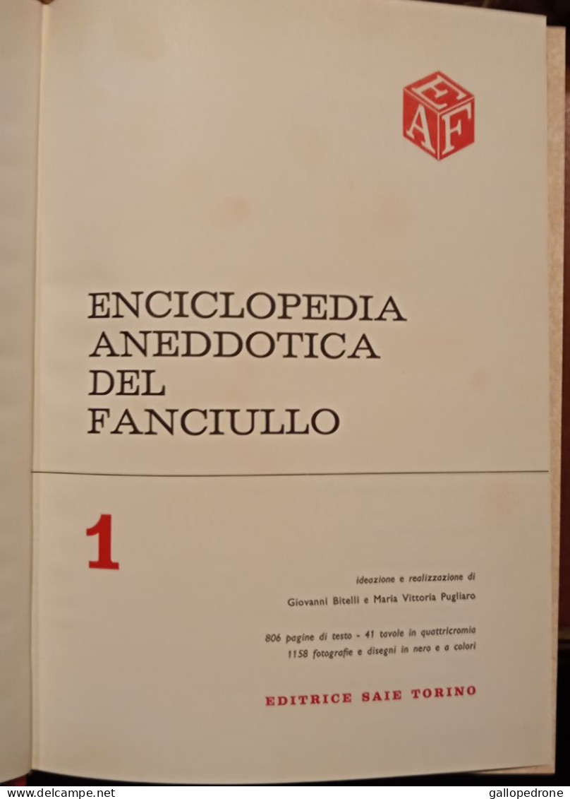 Enciclopedia Aneddotica Del Fanciullo 7 Vol. - Ideato Da G.Bitelli E Realizzazione Di Maria Vittoria Pugliaro. - Encyclopédies