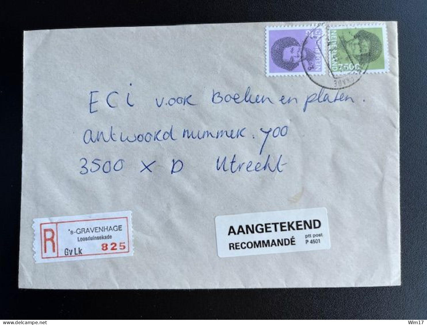 NETHERLANDS 1993 REGISTERED LETTER 'S GRAVENHAGE LOOSDUINSEKADE TO UTRECHT 04-10-1993 NEDERLAND AANGETEKEND - Cartas & Documentos