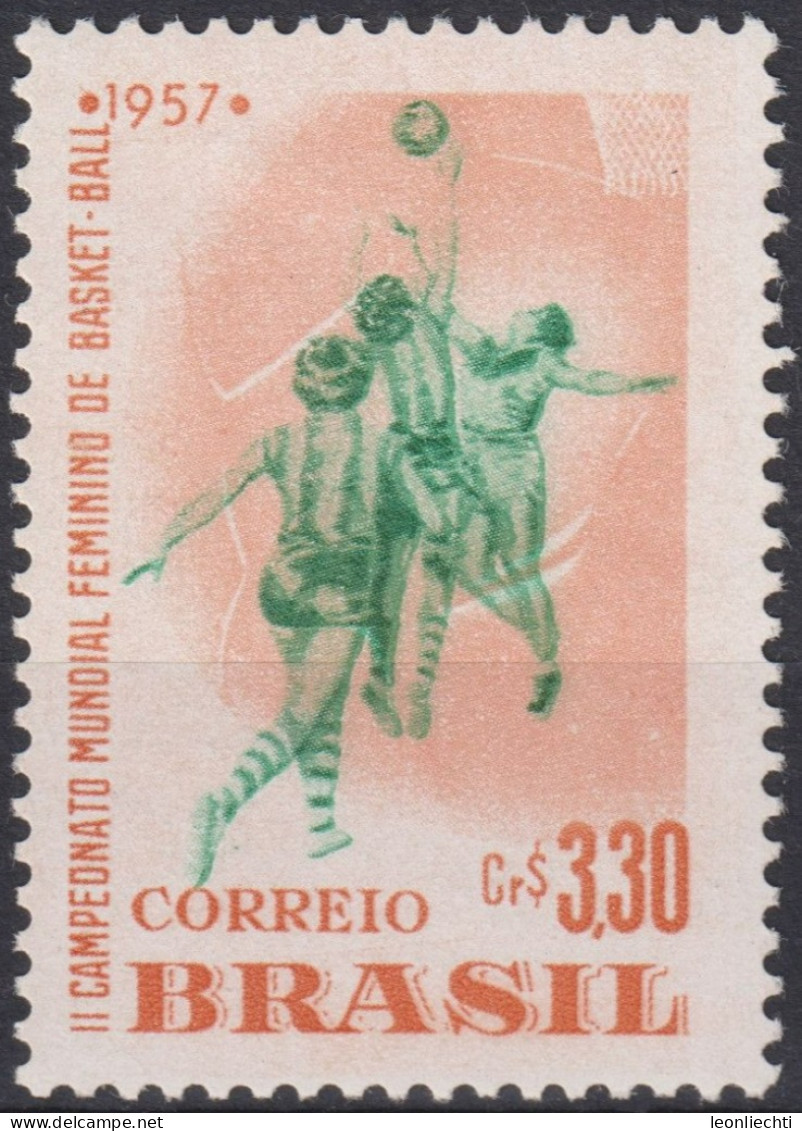 1957 Brasilien *F, Mi:BR 916, Sn:BR 852, Yt:BR 634, Women's World Basketball Championships - Unused Stamps