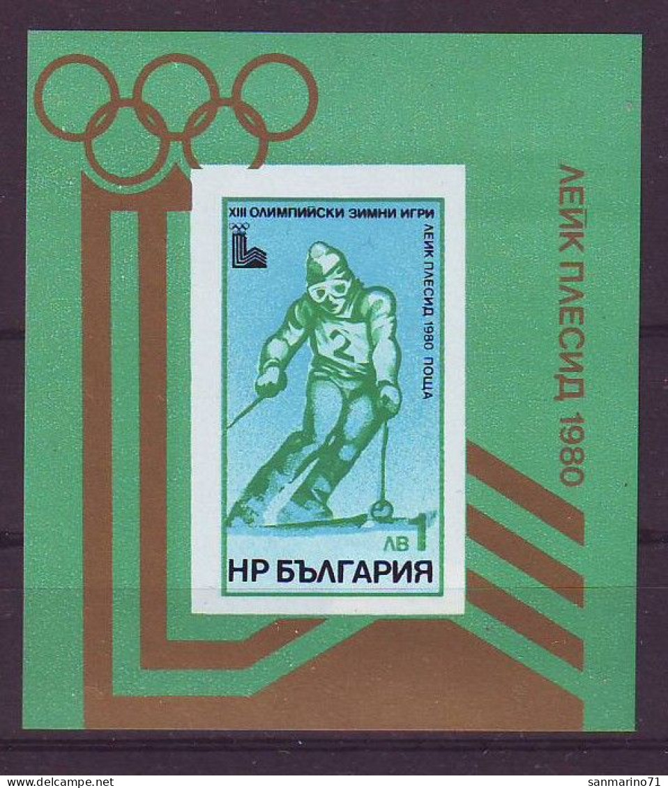 BULGARIA Block 94,unused - Winter 1980: Lake Placid