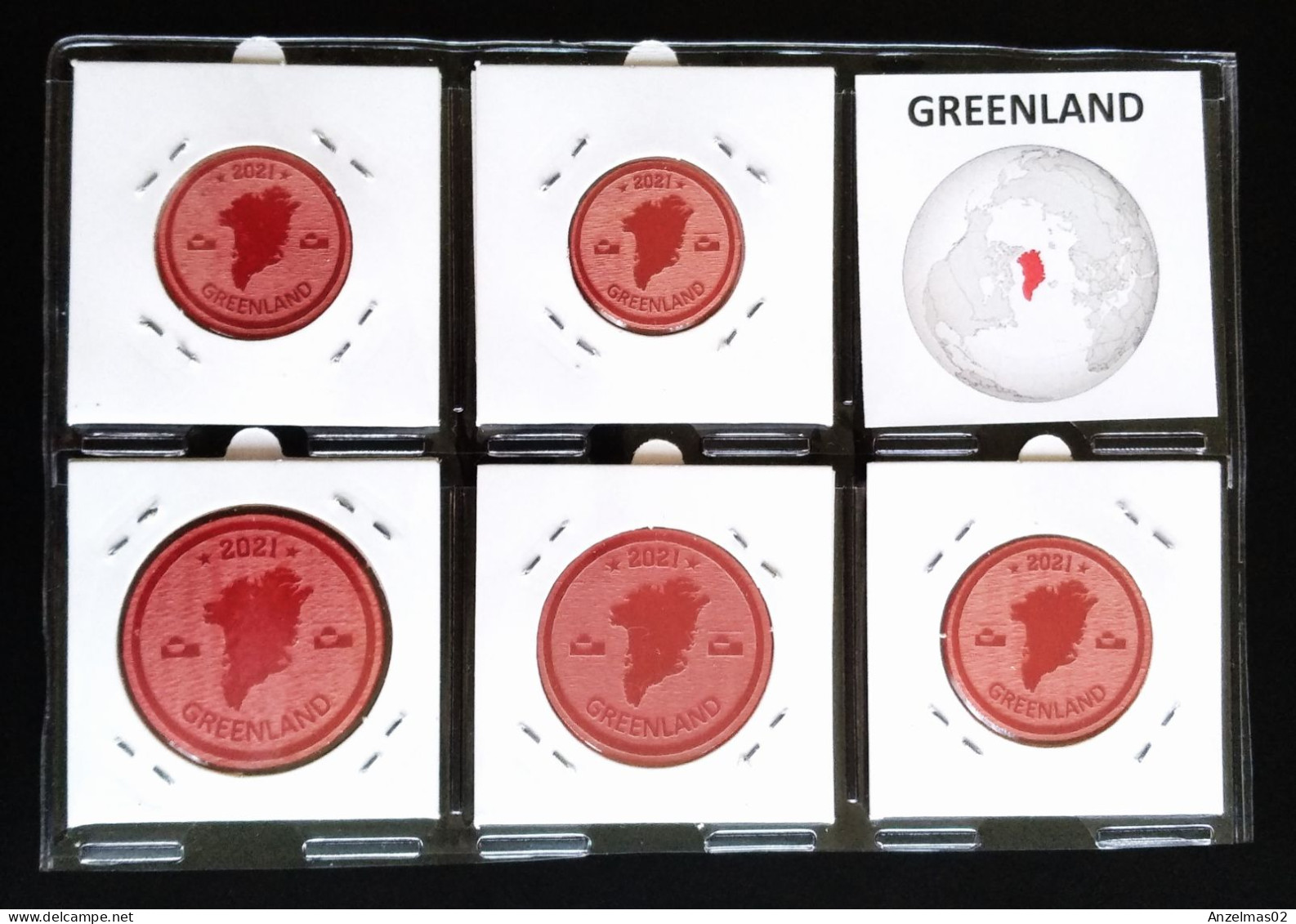 Set Of 5 Plastic Tokens - Greenland - 2021 - Groenlandia