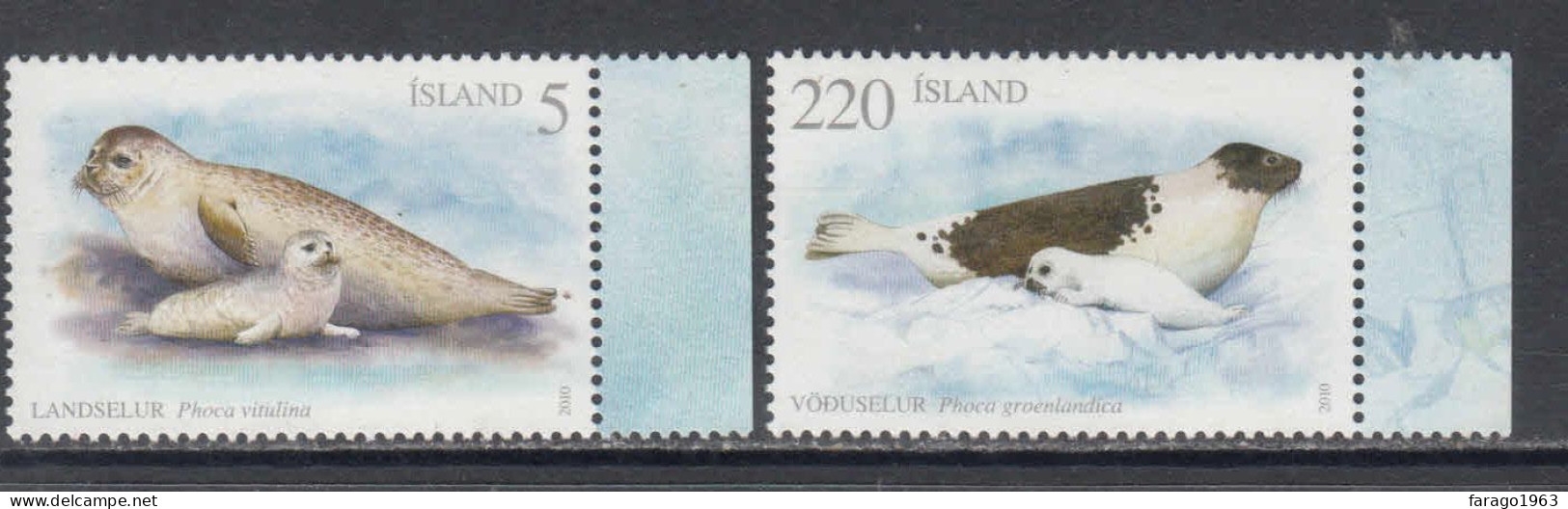 2010 Iceland Seals Complete Set Of 2 MNH - Neufs