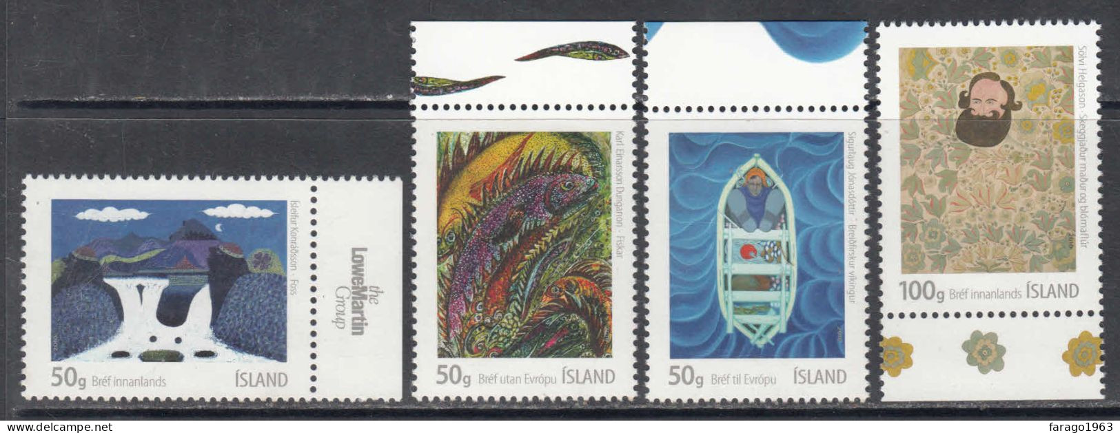 2010 Iceland Modern Art Complete Set Of 4 MNH - Nuovi