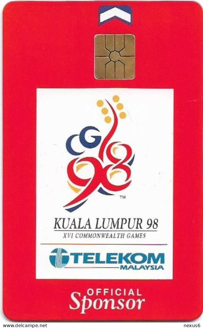 Malaysia - Kadfon (Chip) - Kuala Lumpur '98 Games, Gem1B Not Symm. Red, 1998, 5RM, Used - Malasia