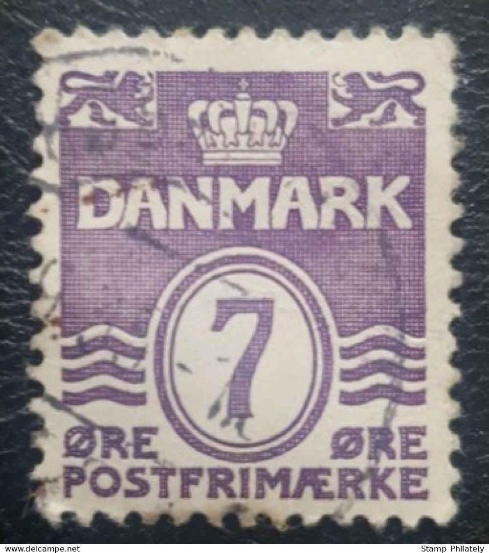 Denmark Classic Used Stamp Wavy Lines 7 - Sonstige & Ohne Zuordnung