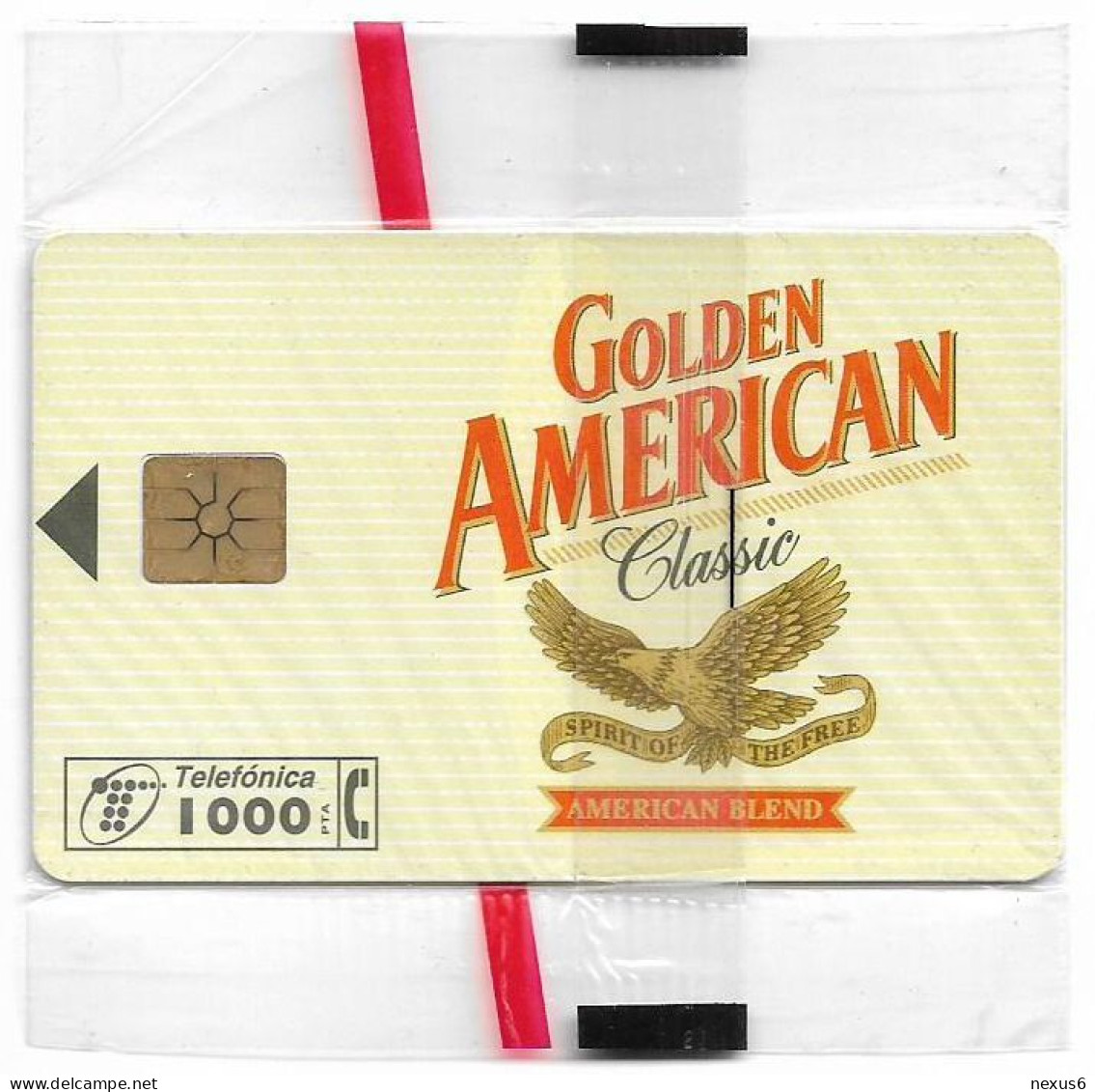 Spain - Telefónica - Tabaco Golden American III - P-185 - 03.1996, 1.000PTA, 7.500ex, NSB - Privé-uitgaven