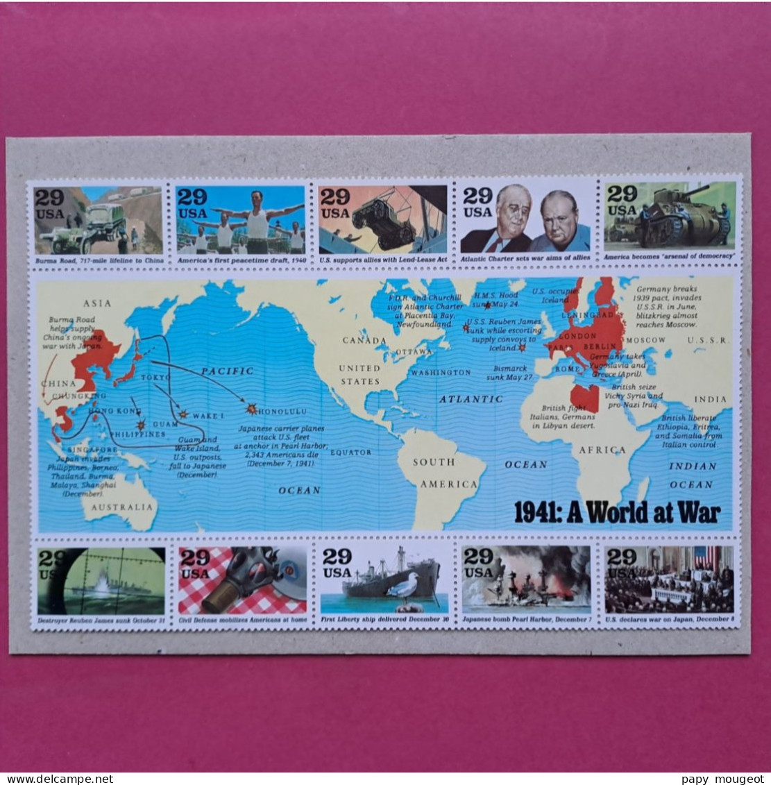 N°1972 - 1981 - 1941 A World At War - Blocs-feuillets