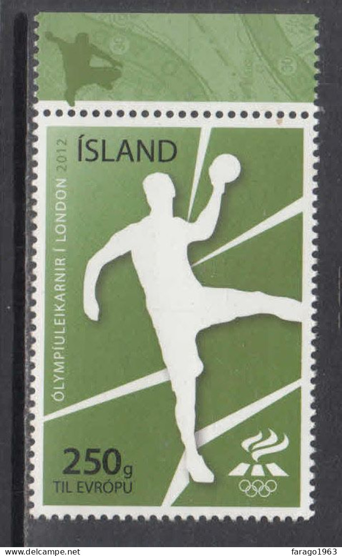 2012 Iceland London Olympics Handball Complete Set Of 1 MNH - Ongebruikt