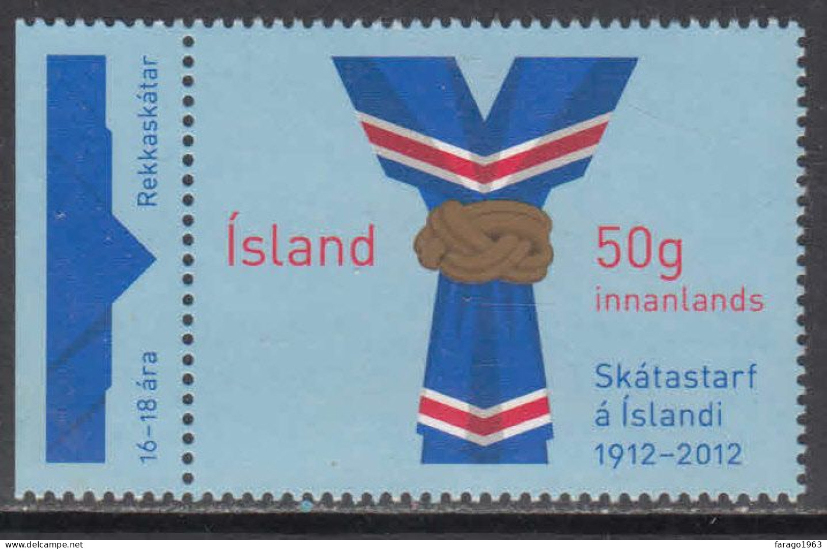 2012 Iceland Scouting Complete Set Of 1 MNH - Neufs