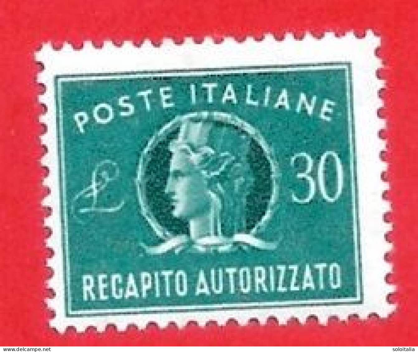 1961 (RA13) Recapito Autorizzato Lire 30 - Nuovo - Eilpost/Rohrpost