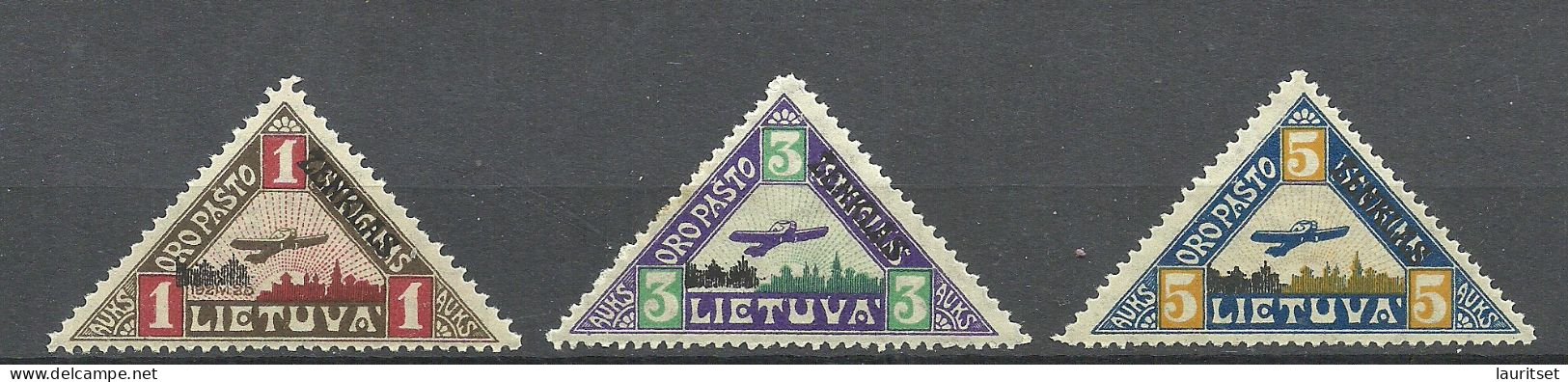 LITAUEN Lithuania 1922 Michel 118 - 120 MNH - Lituanie