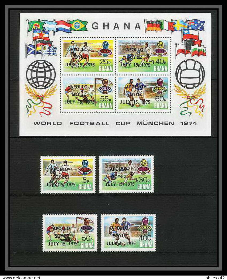 228 Football (Soccer) Allemagne 1974 Munich - Neuf ** MNH - Ghana Overprinted Apollo Espace - 1974 – Westdeutschland