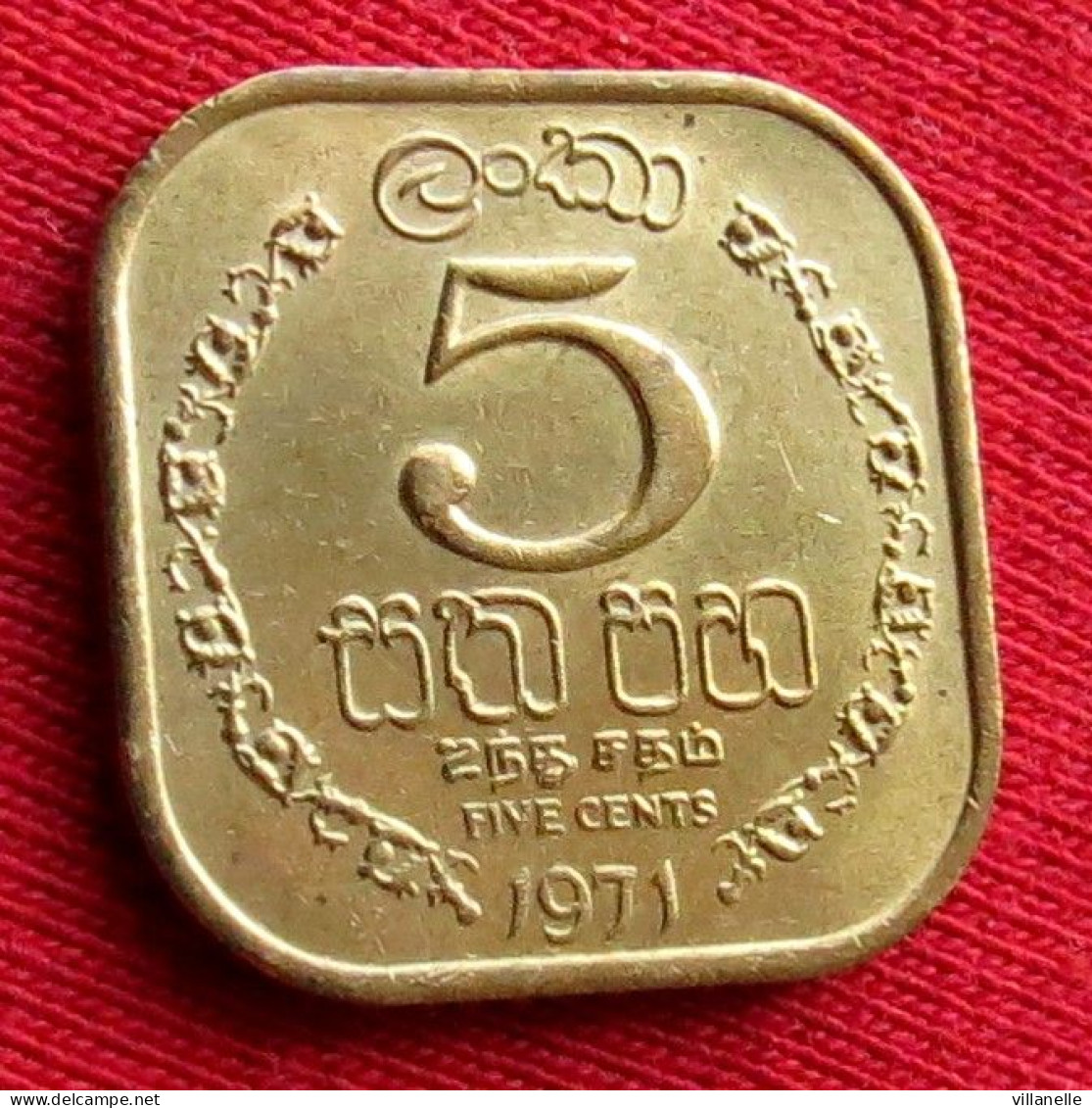 Sri Lanka Ceylon 5 Cents 1971 KM# 129 Lt 288 *VT Ceylan Ceilan - Sri Lanka (Ceylon)