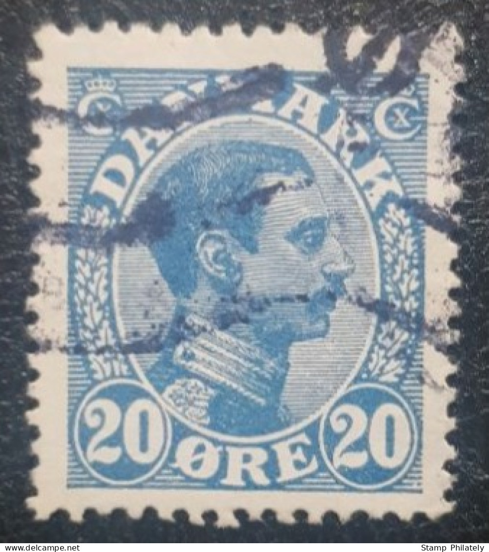 Denmark Classic Used 1913 Stamp 20 King Christian - Gebraucht