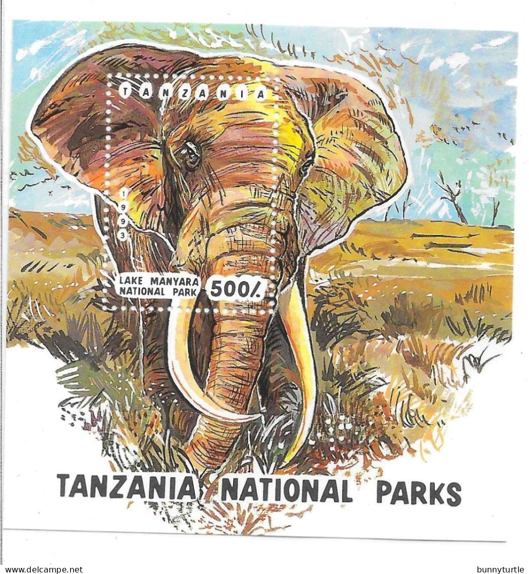 Tanzania 1993 National Parks Elephant S/S MNH - Tanzania (1964-...)