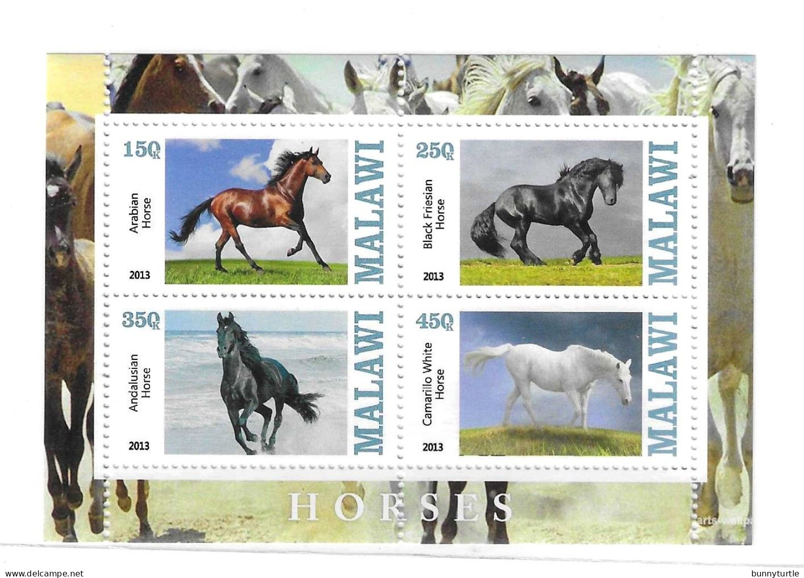 Malawi 2013 Horses S/S MNH - Malawi (1964-...)